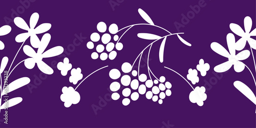 silhouette brush and flowers