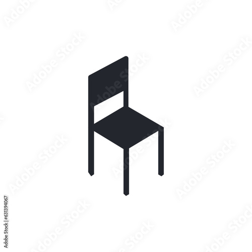chair line icon, outline vector sign, linear style pictogram, chair symbol on white background.