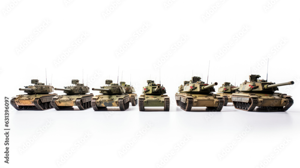 the tank army on white isolated background the tank army on white isolated background