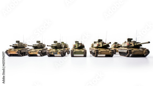 the tank army on white isolated background