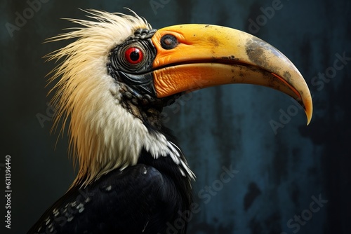 close up portrait of hornbill