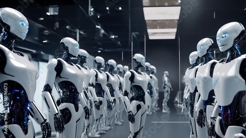 Wallpaper Mural High tech intelligent AI robots Torontodigital.ca