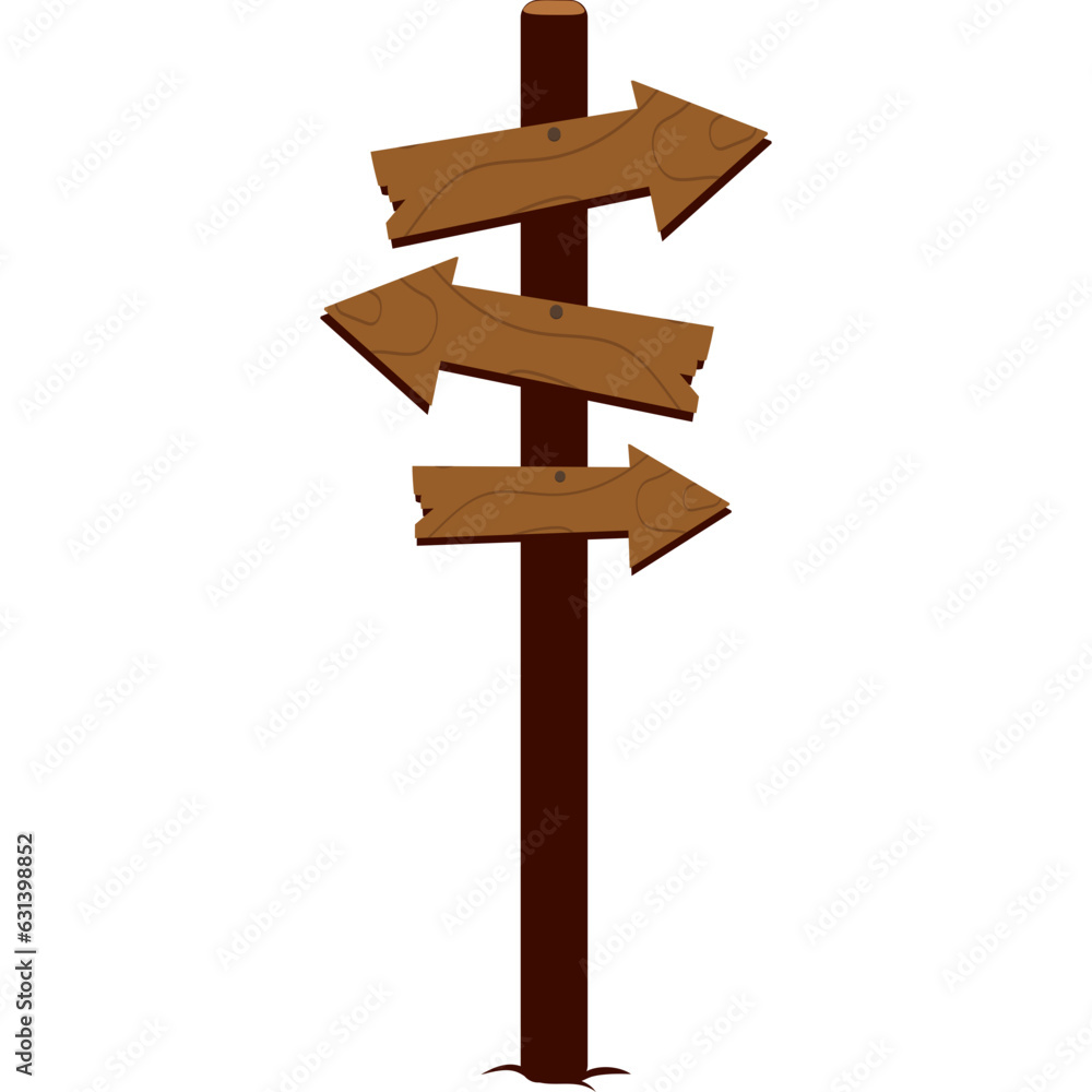 Wooden Board Direction Wooden Board Direction