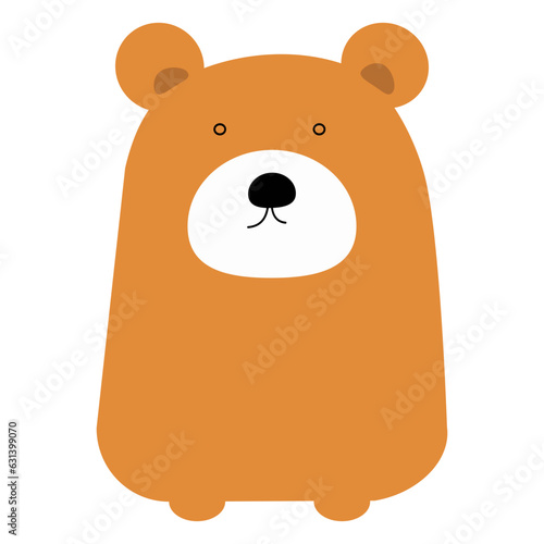 cute bear cartoon illustration design.