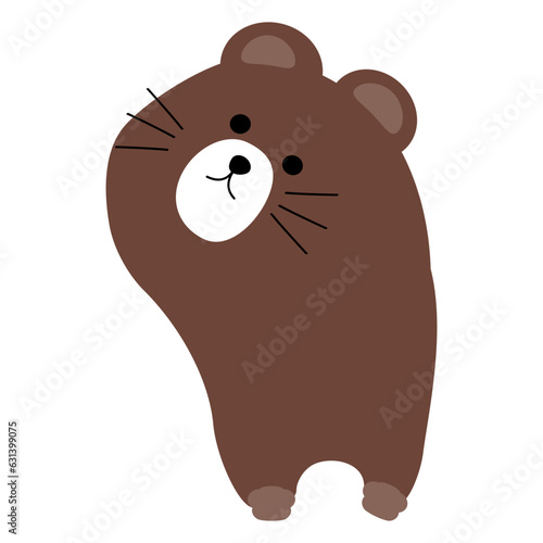 cute bear cartoon illustration design.