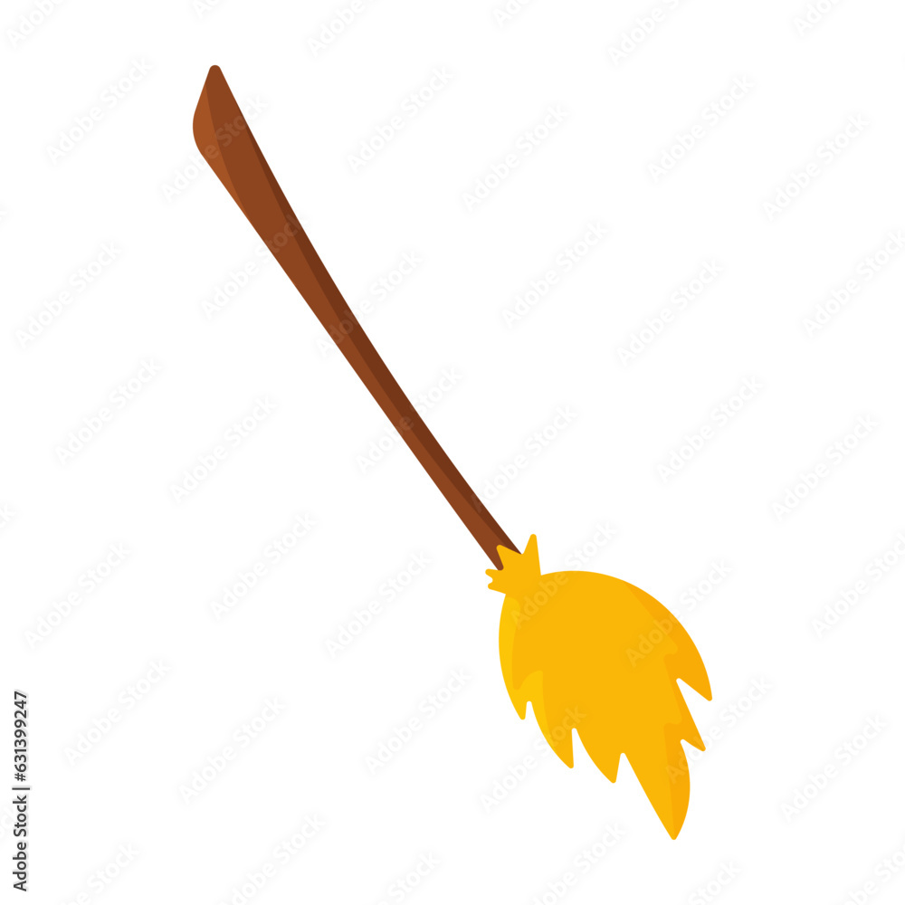 broom halloween fly magic colored element icon broom halloween fly magic colored element icon