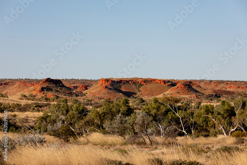 Mountains in a vast valley in Australia