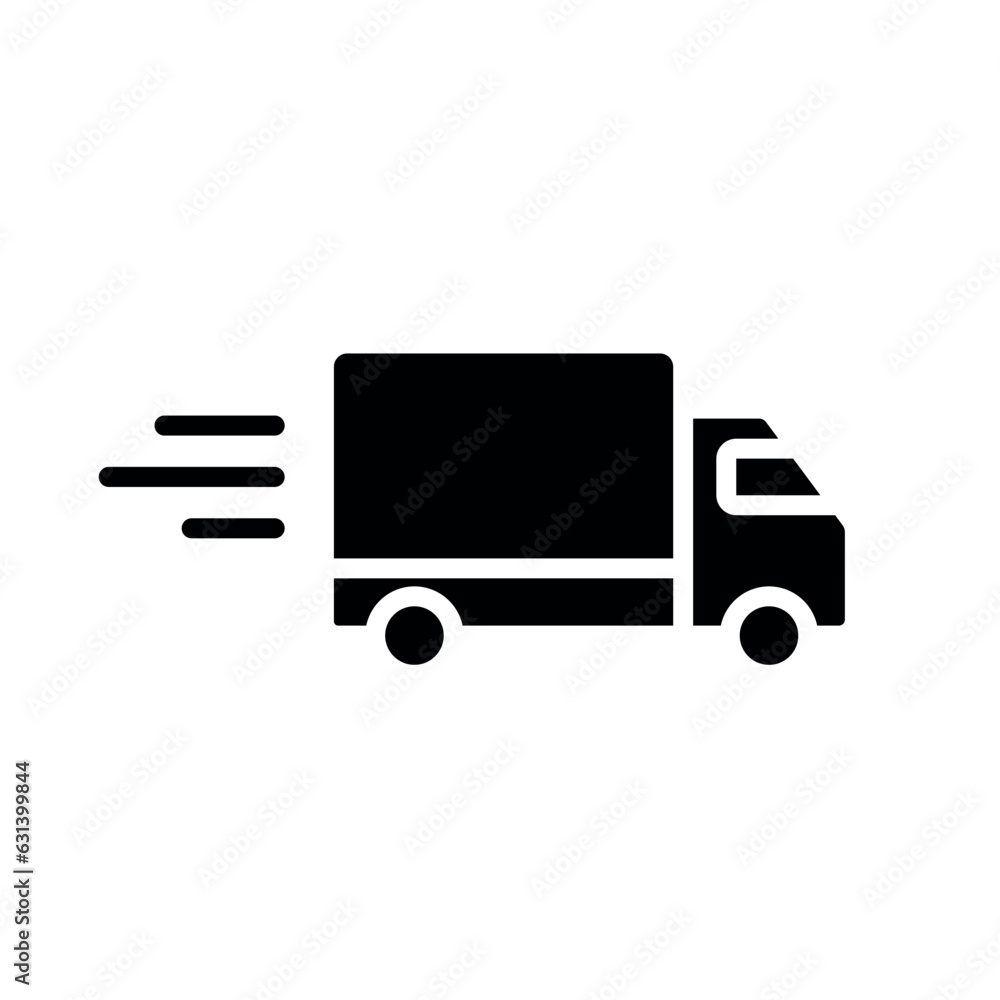 truck sign symbol vector glyph color icon