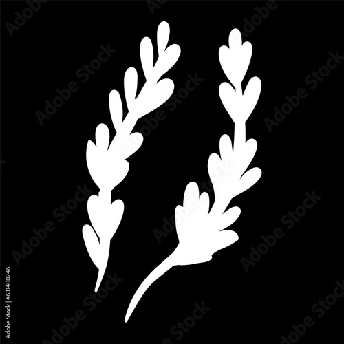 greens seasoning herb black white element icon