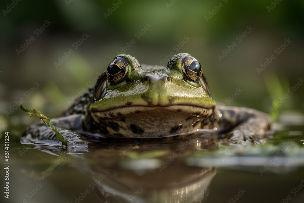 frog in the pond made by midjeorney frog in the pond made by midjeorney