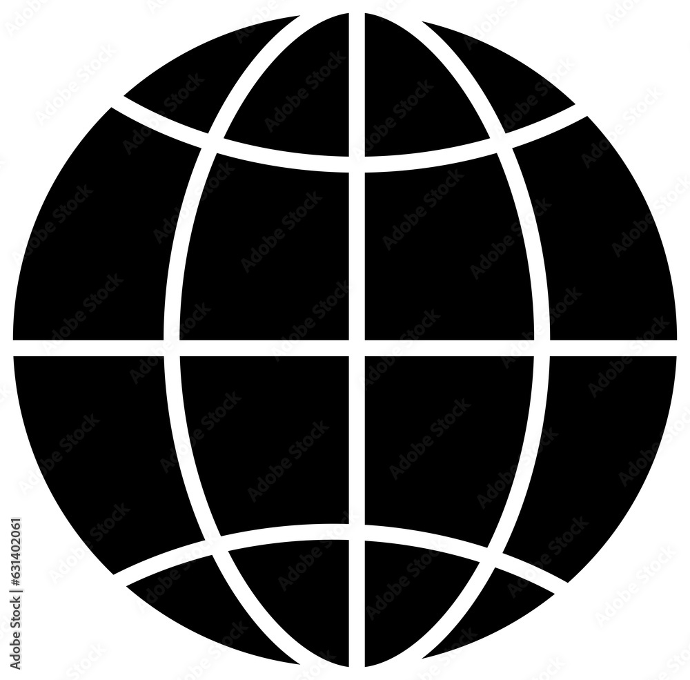 Globe icon, world symbol silhouette. Globe icon, world symbol silhouette.