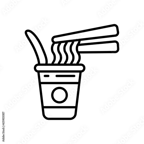 Noodles icon in vector. Illustration