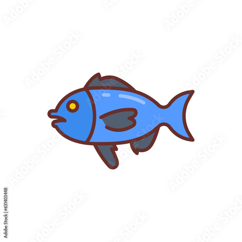 Fish icon in vector. Illustration