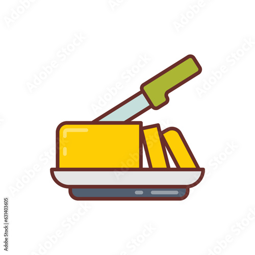 Butter icon in vector. Illustration
