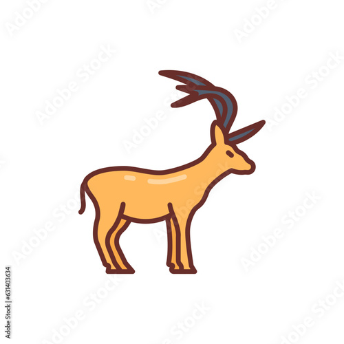 Deer icon in vector. Illustration
