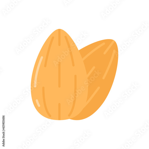 Almond icon in vector. Illustration
