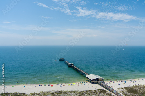Aerial view of the beach at Gulf Shores, Alabama