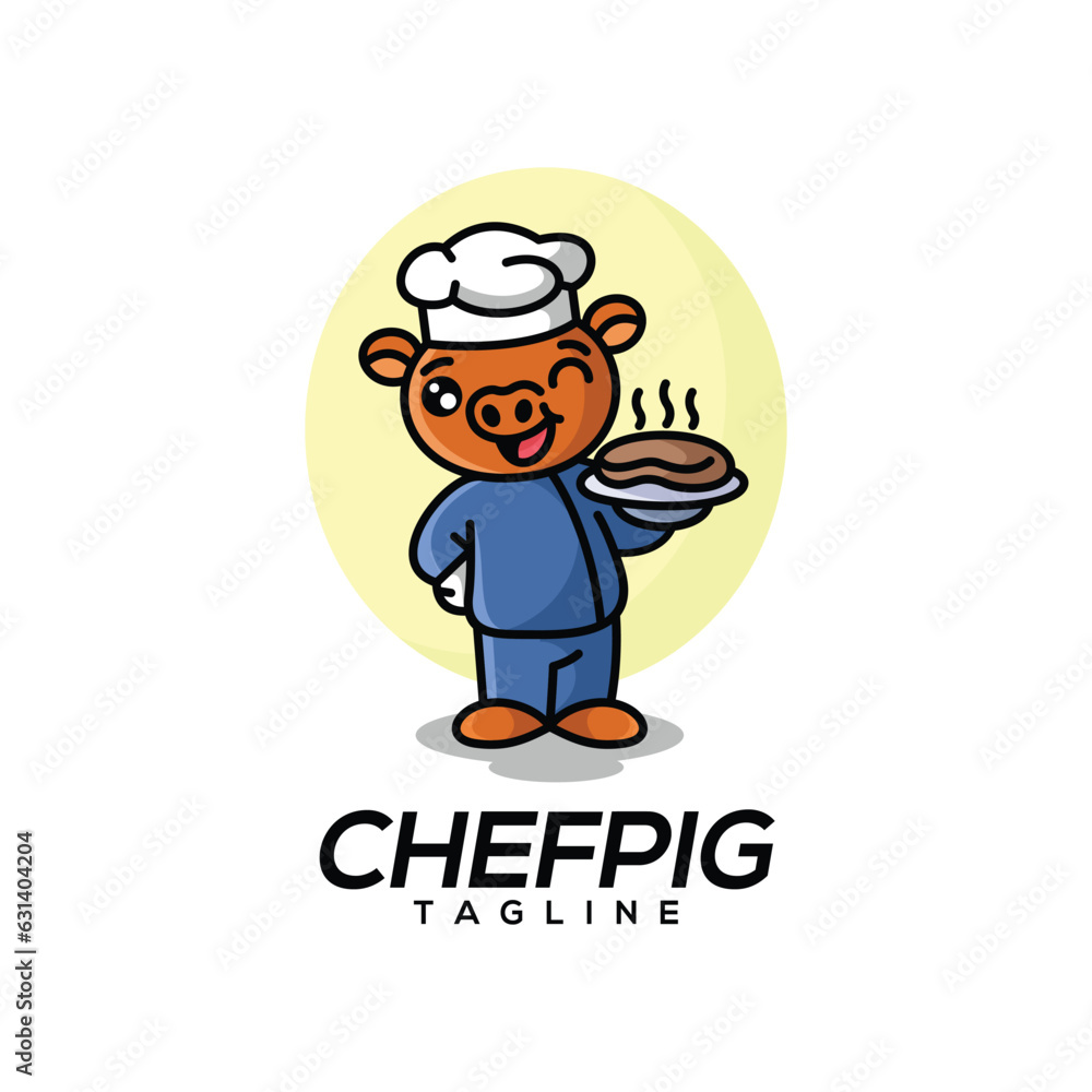 Chef Pig Logo Design