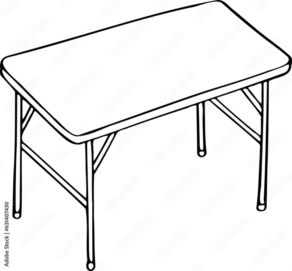 hand drawn vector illustration of an desk hand drawn vector illustration of an desk