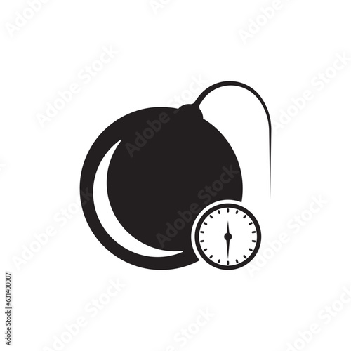 time bomb icon vector