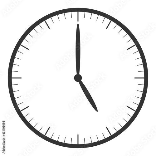 文字なしの時計5時00分（正面）-0-6