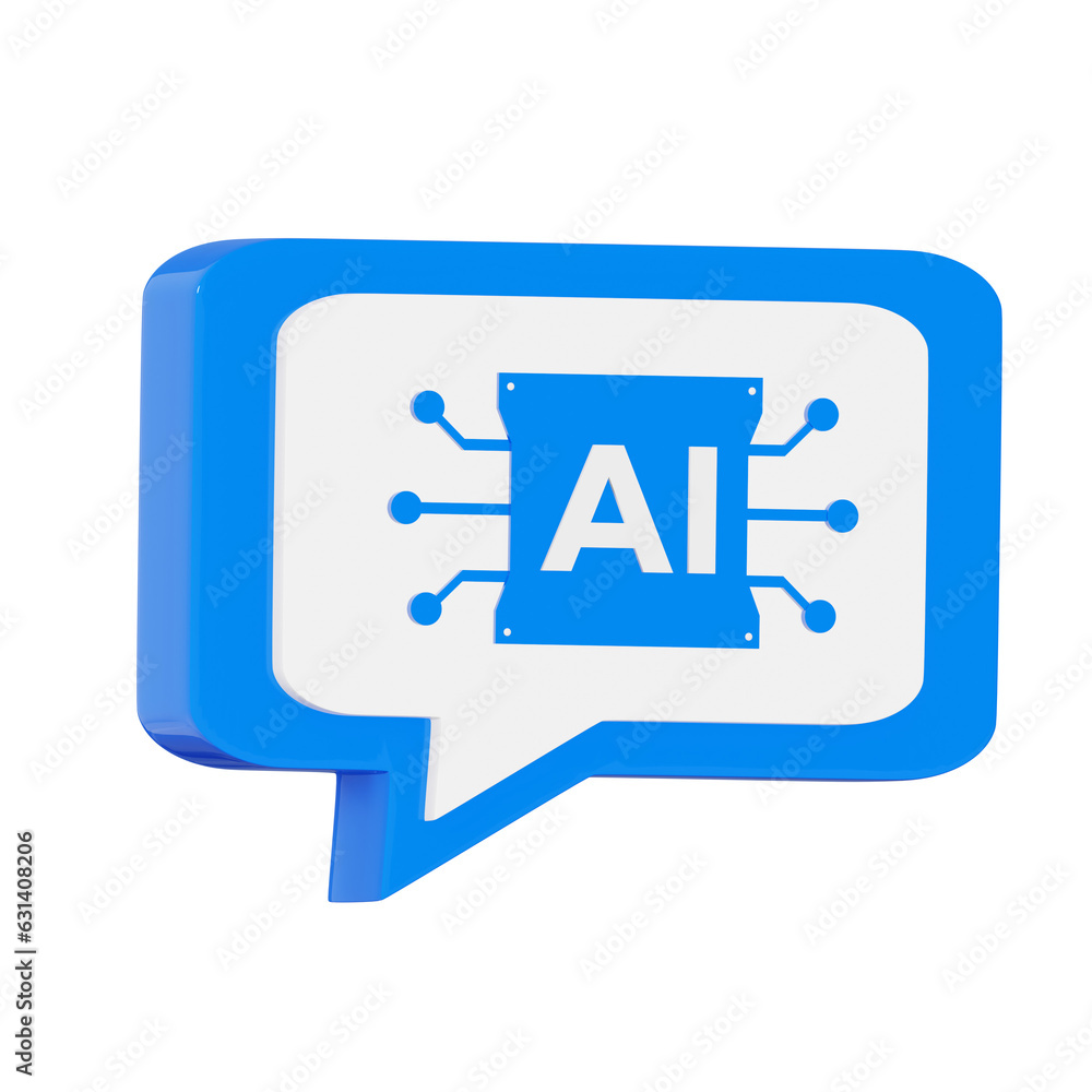 Chat Artificial Intelligence 3D Illustration Chat Artificial Intelligence 3D Illustration