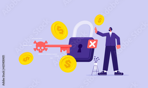 Cyber security payment, personal information security, account protection concept, hacker steal money online, phishing or digital banking threat 