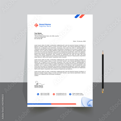Modern Letterhead template for your project.
