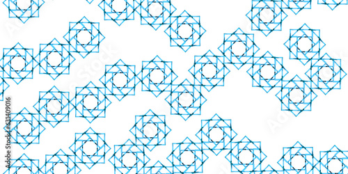 Modern futuristic geometric shapes pattern design background with blue octagons 