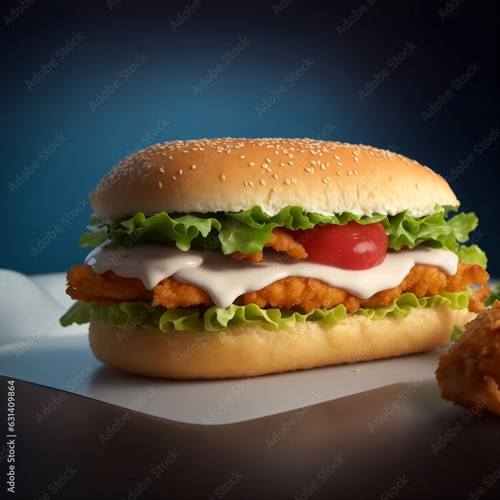 A crispy chiken sumarine A crispy chiken sumarine