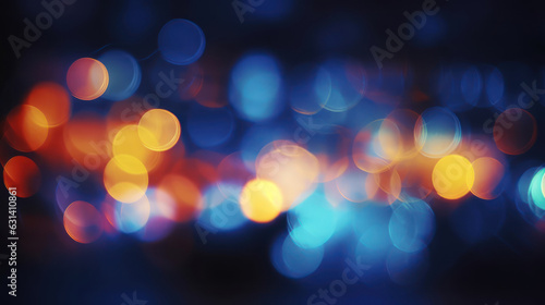 Colorful defocused bokeh lights in blur night background © red_orange_stock