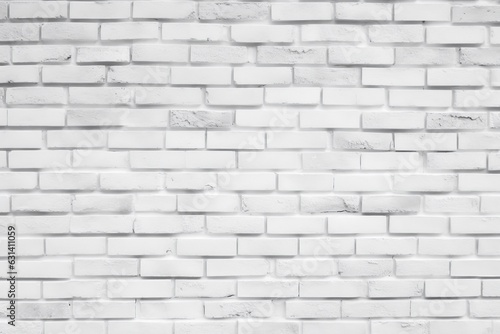 Texture white brick wall background, Generative AI