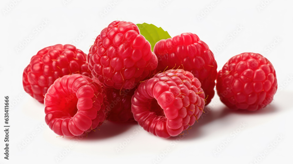 Fresh raspberries on white background Fresh raspberries on white background