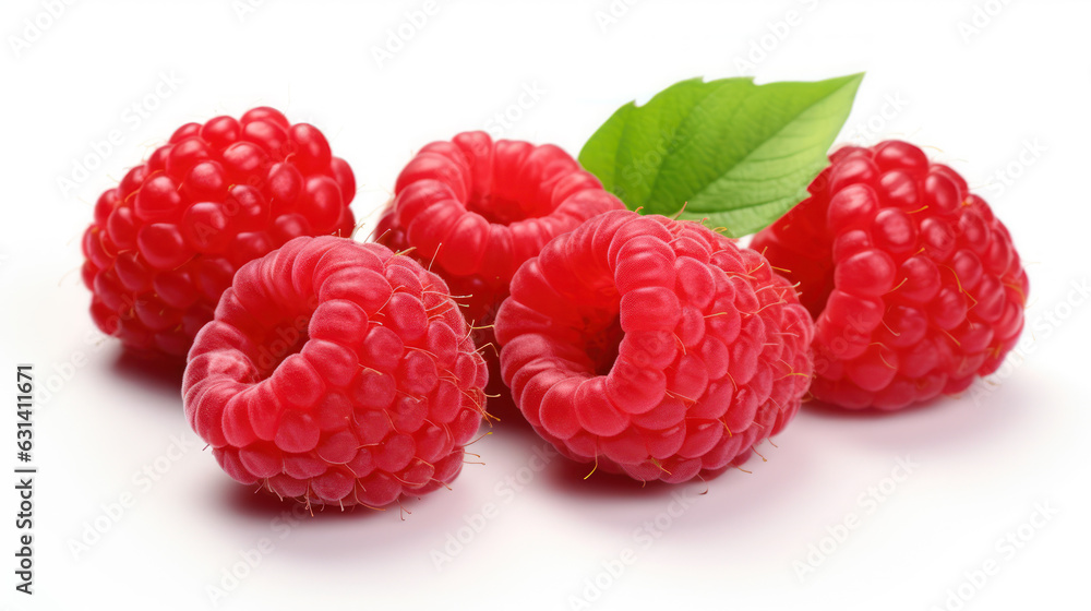 Fresh raspberries on white background Fresh raspberries on white background