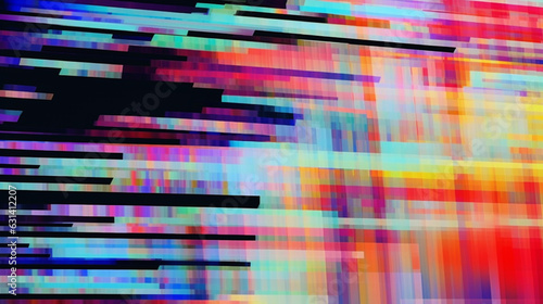 Diagonal RGB tv signal glitch background