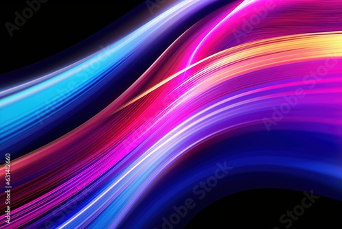 abstract futuristic background with gold PINK blue glowing neon fluid waves techno sound shap Data transfer concept Fantastic wallpaper
