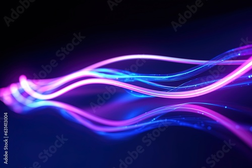 abstract futuristic background with pink blue glowing neon moving high speed wave lines and bokeh lights. Data transfer concept Fantastic wallpaper