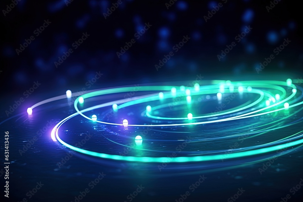 abstract futuristic background with pink blue glowing neon moving high speed wave lines and bokeh lights. Data transfer concept Fantastic wallpaper
