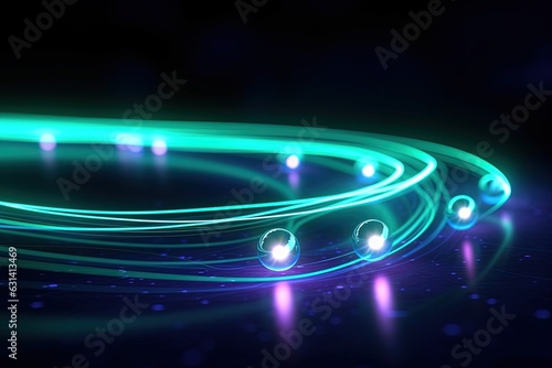 abstract futuristic background with pink blue glowing neon moving high speed wave lines and bokeh lights. Data transfer concept Fantastic wallpaper