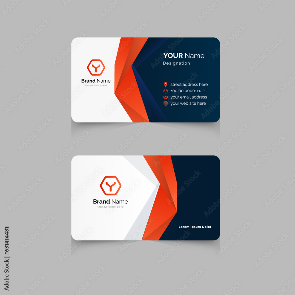 creative modern professional business card design.
corporate minimal business template design. 

