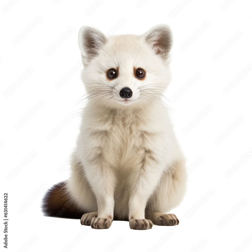 Obraz premium raccoon looking isolated on white