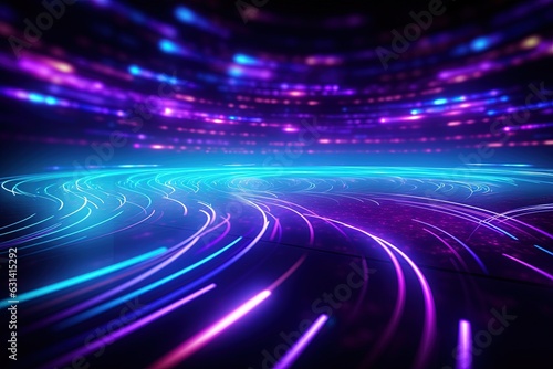 abstract futuristic background with pink blue glowing neon moving high speed wave lines and bokeh lights. Data transfer concept Fantastic wallpaper