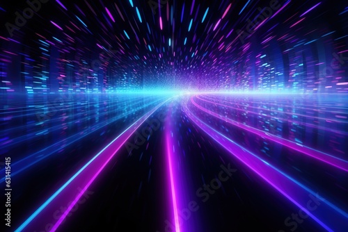 abstract futuristic background with pink blue glowing neon moving high speed wave lines and bokeh lights. Data transfer concept Fantastic wallpaper