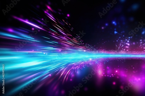 abstract futuristic background with pink blue glowing neon moving high speed wave lines and bokeh lights. Data transfer concept Fantastic wallpaper