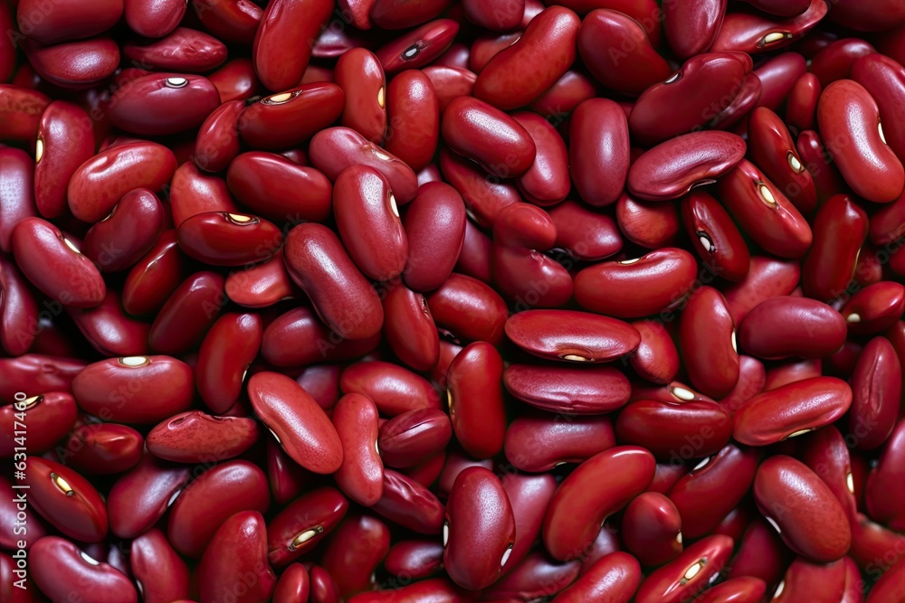 Close up of seeds in natural light. Heap of raw red kidney beans. Colorful organic food background Close up of seeds in natural light. Heap of raw red kidney beans. Colorful organic food background