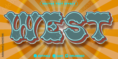 West Text Effect,Fully Editable Font Text Effect