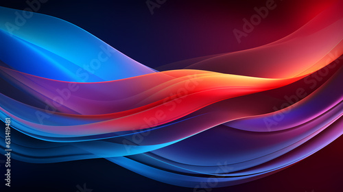 abstract wave background with modern style design, dark theme desktop wallpaper. Generative Ai