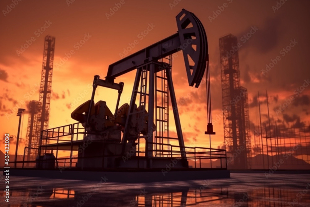 Oil drilling rig, tanghai county of hebei province oil fields in China