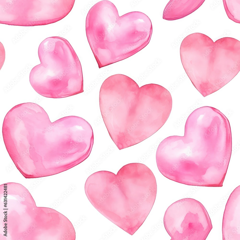Watercolor Breast Cancer Awareness Month Pink Week October Seamless Patterns (AI Generated)