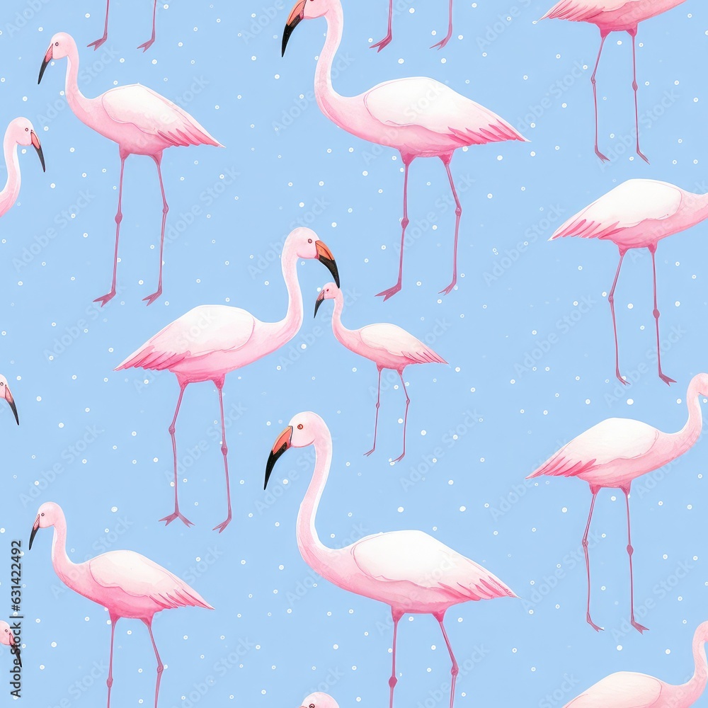 Obraz premium Watercolor Breast Cancer Awareness Month Pink Week October Seamless Patterns (AI Generated)